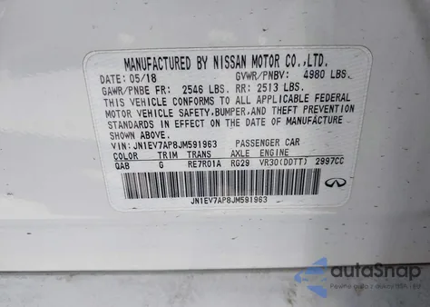 2018 Infiniti Q50 3.0T Luxe from USA, damaged, VIN JN1EV7AP8JM591963